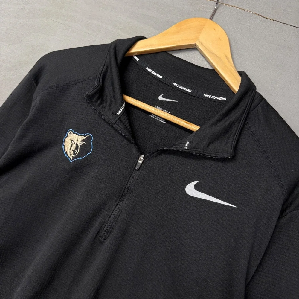 Nike Memphis‎ Grizzlies Quarter Zip Pullover Black Dri-FIT Running Large